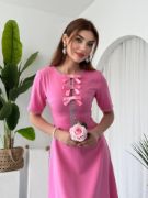 Wera Taşlı Fiyonk Detaylı Elbise resmi